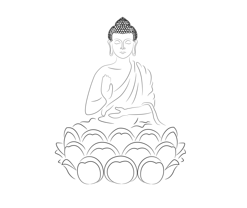 Cách vẽ Hình vẽ Phật bằng màu nước