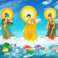 Phát giáo, phật pháp, Phật Tây Phương Tam Thánh. File PSD #1