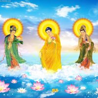 Phát giáo, phật pháp, Phật Tây Phương Tam Thánh. File PSD #2